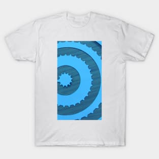 Wooden Blue Cogs T-Shirt